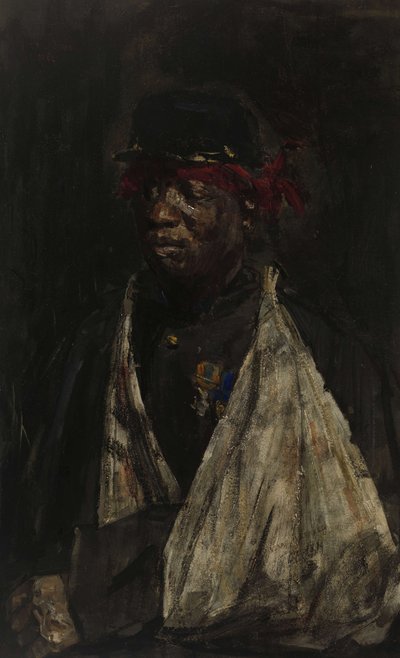 Portrait of an Injured KNIL Soldier by Isaac Israels